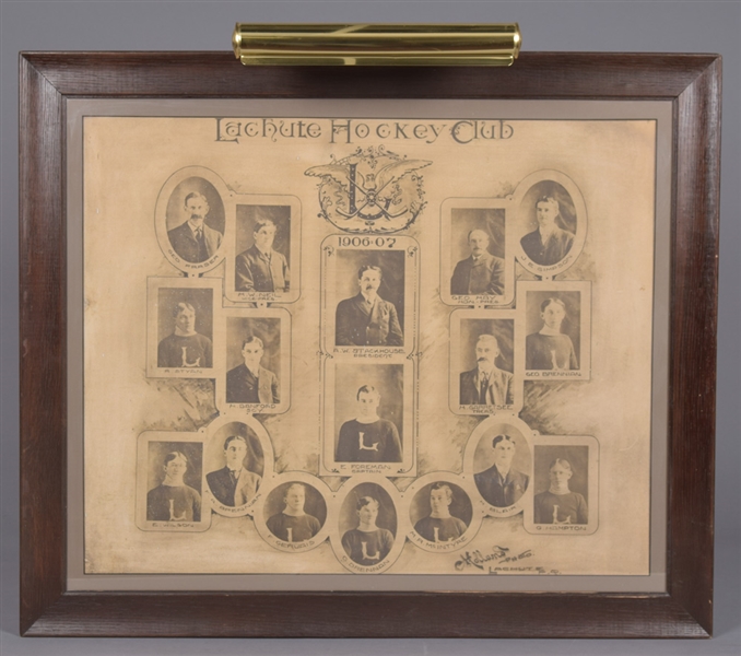 1906-07 Lachute Hockey Club Framed Team Photo (31" x 37") 