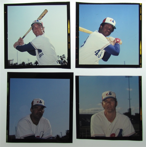 Montreal Expos 1970s 2 ¼ Inches Color Negative Collection of 30 – Carter, Speier, Cromartie, Frias, Murray