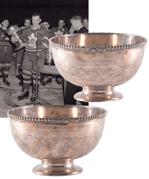Ted Kennedys 1947-48 Toronto Maple Leafs Stanley Cup Championship Trophy with Family LOA