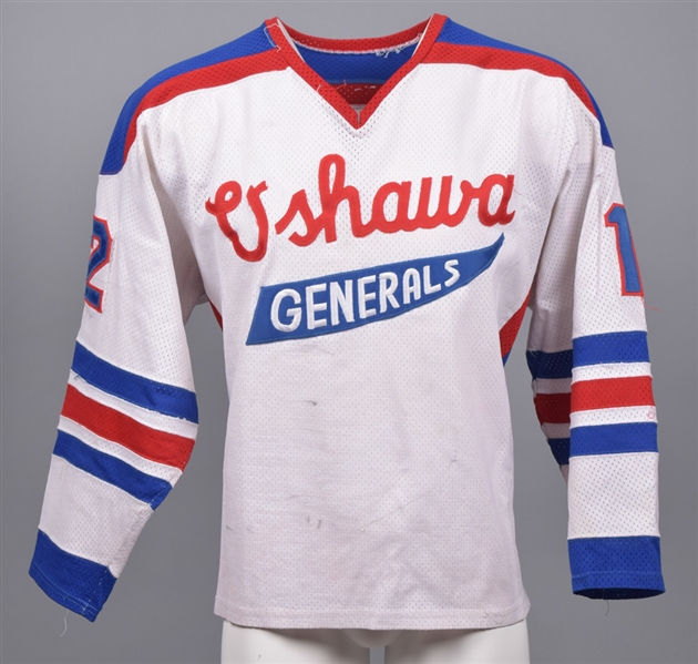 Scott Mahoneys 1986-87 OHL Oshawa Generals Game-Worn Jersey - Nice Game Wear!