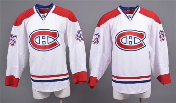 Michael Blunden’s and Andreas Engqvist’s 2011-12 Montreal Canadiens Game-Worn Away Jerseys with Team LOAs