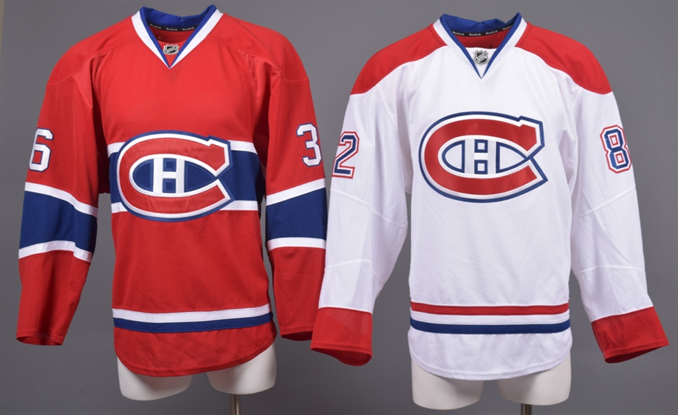 Magnus Nygren’s and Patrick Holland’s 2013-14 Montreal Canadiens Game-Worn Home (Preseason) and Away Jerseys with Team LOAs