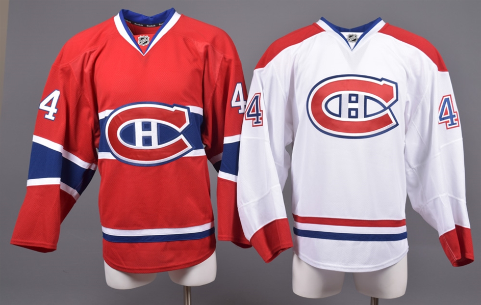 Davis Drewiskie’s 2014-15 Montreal Canadiens Game-Worn Home and Game-Issued Away Jerseys with Team LOAs