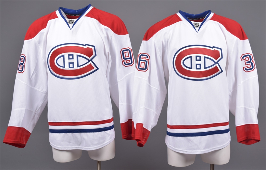 Magnus Nygren’s and Riley Brace’s 2014-15 Montreal Canadiens Game-Worn Away Jerseys with Team LOAs