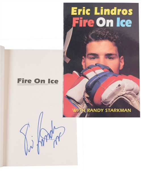 Eric Lindros Signed 1991 "Fire on Ice" Softcover Book Collection of 56 with his Signed LOA