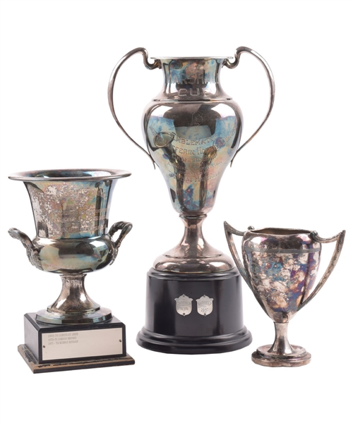 1936-37 Marshall Cup Hockey Trophy, 1969-72 Kansas City Blues Rookie of the Year Trophy and 1951 "Combat du Siecle" Trophy