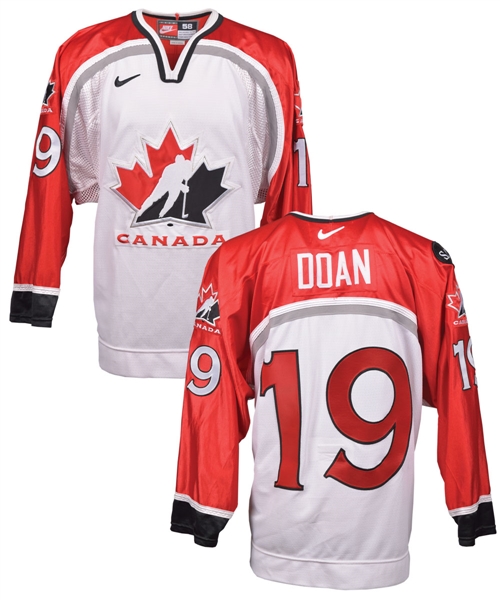 Shane Doans 1999 IIHF World Championships Team Canada Game-Worn Jersey - Steve Chiasson Memorial Patch!