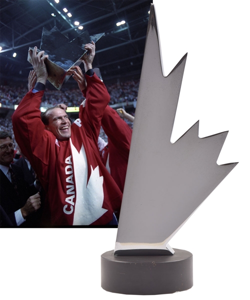 Claude Lemieuxs 1991 Canada Cup Team Canada Trophy with His Signed LOA (9 3/4")