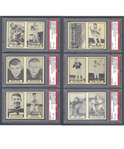 1962 Topps CFL Panel (25) PSA-Graded Football Cards - Most Highest Graded!