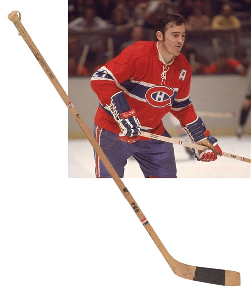 Frank Mahovlichs Early-1970s Montreal Canadiens Victoriaville Game-Used Stick