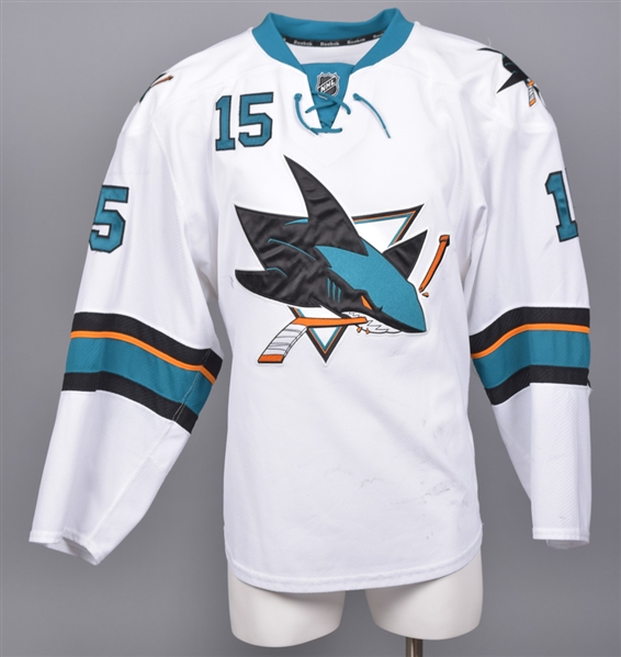 James Sheppards 2013-14 (Home/Away) and 2014-15 (Alternate) San Jose Sharks Game-Worn Jerseys (3) with LOAs