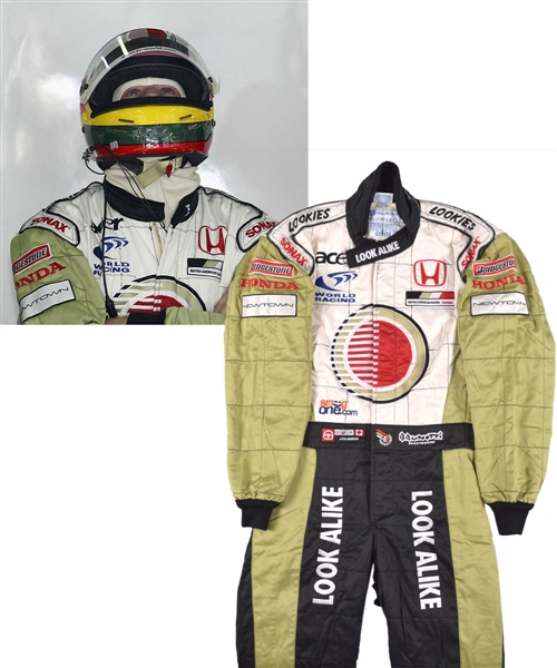 Jacques Villeneuve’s 2002 Lucky Strike BAR Honda F1 Team Race-Worn Suit with His Signed LOA