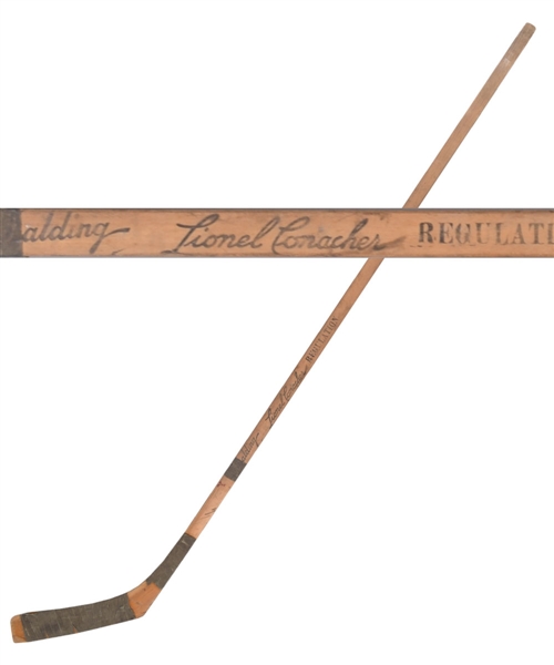 Rare 1920s Spalding Lionel Conacher Signature Model One-Piece Stick
