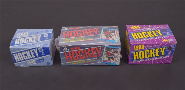 1987-88, 1988-89 and 1989-90 O-Pee-Chee Hockey Factory Sets