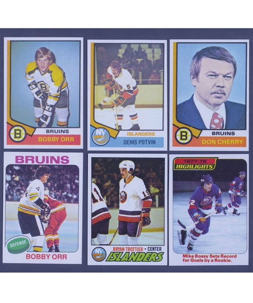 Topps Hockey 1974-75, 1975-76, 1977-78 and 1978-79 Complete Sets