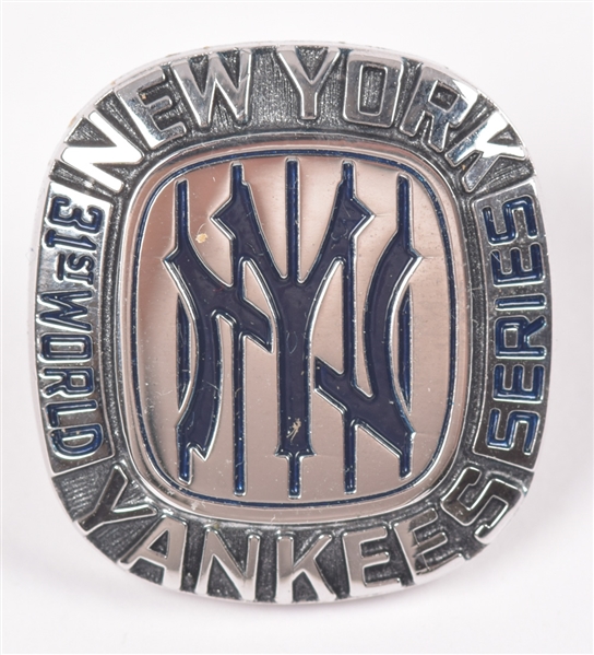 New York Yankees 1977 World Series Press Pin, 1977 World Series Program with Media Notes and Yankees Telephone/Address Book