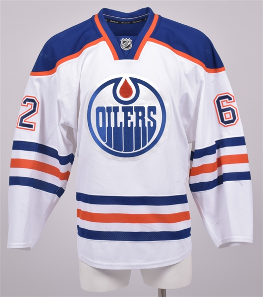 Iiro Pakarinens 2014-15 Edmonton Oilers Game-Worn Rookie Season Jersey "NHL Debut and 1st NHL Goal"