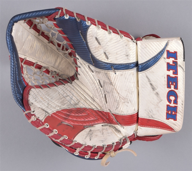 Jose Theodores Mid-2000s Montreal Canadiens Itech Game-Used Glove