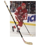 Viacheslav Fetisovs Mid-1990s Detroit Red Wings Signed Easton Game-Used Stick Plus 1980s CCCP Warm-Up Jacket Attributed to Fetisov with LOAs