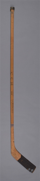 Claude Provosts Late-1950s Montreal Canadiens Game-Used Stick Team-Signed by the 1959-60 Detroit Red Wings Including Sawchuk and Howe