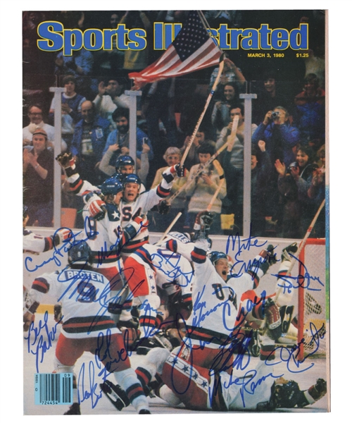 1980 Team USA "Miracle on Ice" Team-Signed Sports Illustrated Magazine Cover by 14 with Herb Brooks - JSA LOA