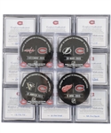 Montreal Canadiens 2014-16 Official Practice-Used Puck Collection of 49 - Most with Team COAs
