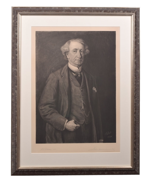 Canadian Prime Minister Sir John A. Macdonald Signed Framed Lithograph (23 ½” x 31”) - 1st Prime Minister of Canada / Deceased 1891