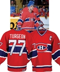 Pierre Turgeons Mid-1990s Montreal Canadiens Game-Worn Captains Jersey