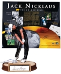 Jack Nicklaus Signed "18 Pro Championships" Photo with COA, Gary Player Signed Sports Impressions LE Figurine #167/975 with COA and Davis Love III Signed LE Lithographs (3) with COAs