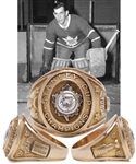Don Simmons 1963-64 Toronto Maple Leafs Stanley Cup Championship 10K Gold and Diamond Ring with Family LOA
