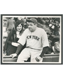 Vintage 1934 Babe Ruth of New York Yankees with Wife Claire Original Photo