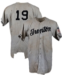 Trenton Packers 1942-44 Interstate League Game-Worn Flannel Jersey with LOA - Health Patch!