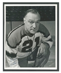 Deceased HOFer Charlie "Chas" Conacher Signed Chicago Black Hawks Coach Photo from the E. Robert Hamlyn Collection