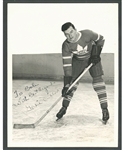 Deceased HOFer Gordie Drillon Signed Toronto Maple Leafs Photo from the E. Robert Hamlyn Collection
