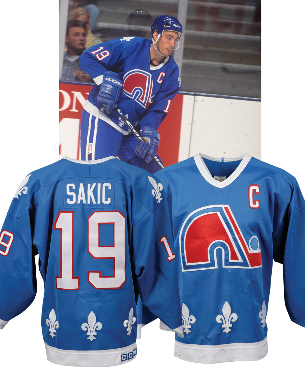 Classic Auctions - ITEM OF THE DAY! Joe Sakic's 1991-92 Quebec Nordiques  Game-Worn Alternate Captain's Jersey with LOA - 75th Patch! -  Photo-Matched! You can have the details of this item right