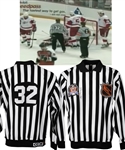 Ray Scapinellos 1997 Stanley Cup Finals Signed Game-Worn NHL Linesman Jersey from Ray Bourques Collection with His Signed LOA