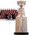 Jean Beliveaus Montreal Canadiens "1955-56 to 1959-60 NHLs Greatest Dynasty" Stanley Cup Championship Trophy from His Personal Collection with Family LOA (13")