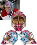 Carey Prices 2011-12 Montreal Canadiens Hockey Fights Cancer Game-Worn Goalie Mask - Photo-Matched!