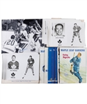 Paul Hendersons Vintage Toronto Maple Leafs Memorabilia Collection with Programs, Calendars, Media Photos and More with His Signed LOA