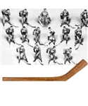 Toronto Maple Leafs 1935-36 Team-Signed Mini Stick by 13 Featuring 6 Deceased HOFers Including Hainsworth, Conacher and Jackson