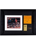 Michael Jordan Signed 1987-94 Chicago Stadium Floor Piece Framed Limited-Edition Chicago Bulls Montage #610/1000 with UDA COA (19” x 27 ¾”) 