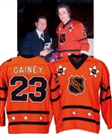 Bob Gaineys 1977 NHL All-Star Game Wales Conference Game-Worn Jersey from His Personal Collection with His Signed LOA