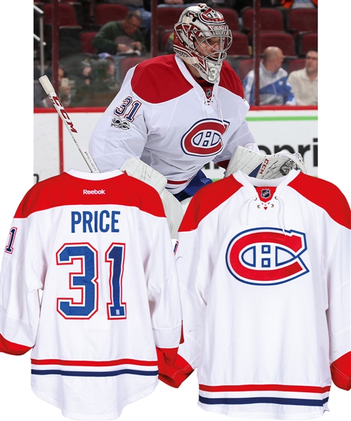 Carey Prices 2016-17 Montreal Canadiens Game-Worn Jersey with Team LOA - NHL Centennial Patch! - Worn Throughout the Season and Playoffs! - Photo-Matched!