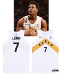 Kyle Lowry’s 2018-19 Toronto Raptors "City Edition" Game-Worn Jersey with LOA - Worn for 3 Games Including Double-Double Game vs. Portland on March 1st 2019 - Photo-Matched to All Games!