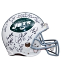 1969 New York Jets Team-Signed NFL Throwback Full-Size Riddell Helmet with Steiner COA