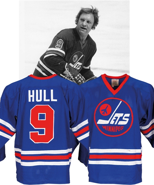 Bobby Hulls 1976-77 WHA Winnipeg Jets Game-Worn Jersey - Video-Matched to 1976-77 Avco Cup Finals!