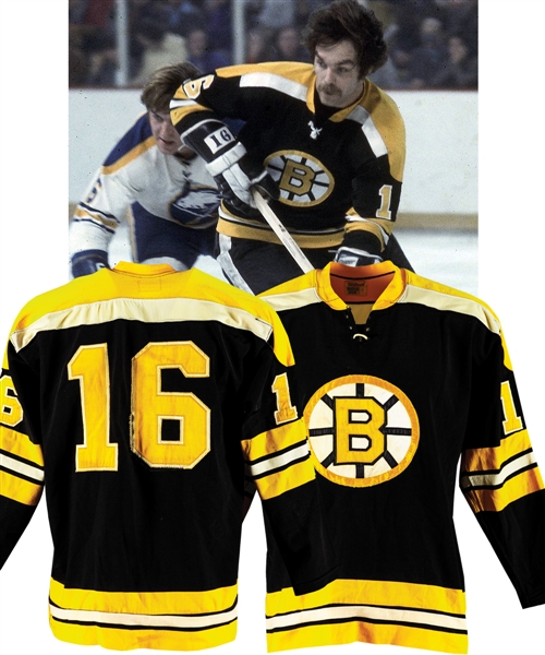 Derek Sandersons 1971-72 Boston Bruins Game-Worn Jersey from His Personal Collection with His Signed LOA - Stanley Cup Championship Season! Photo-Matched!