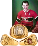 Emile "Butch" Bouchards Montreal Canadiens Stanley Cup 10K Gold Tribute Ring with his Signed LOA