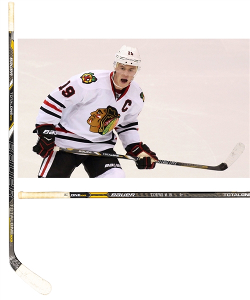 Jonathan Toews Circa 2013-14 Chicago Black Hawks Signed Bauer Total One NXG Game-Used Stick with LOA