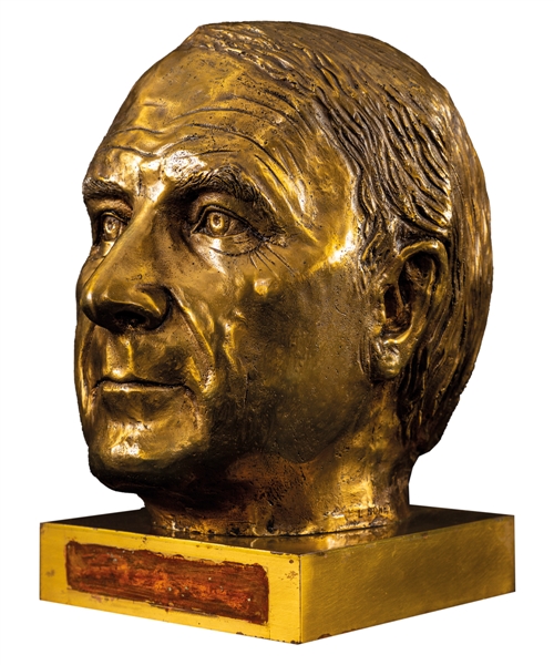 Saul “Red” Fisher 1982 Bronze Bust Displayed at the Montreal Forum and Molson Centre/Bell Centre (12")